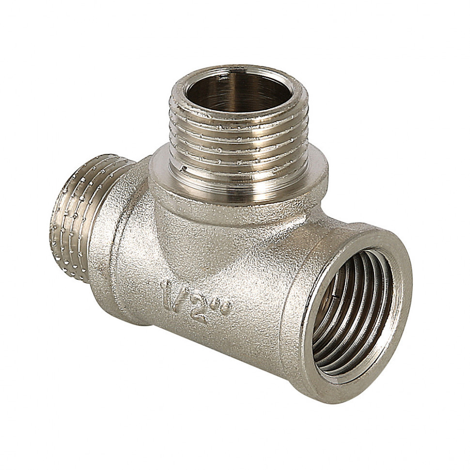 Латунный тройник VALTEC 1/2"  с двумя переходами на наружную резьбу VTr.133.N.0004