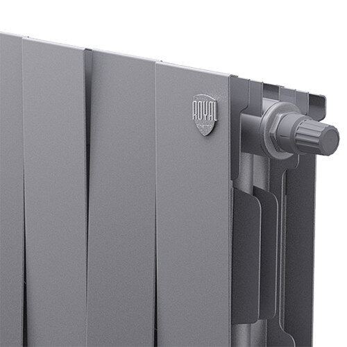 Радиатор биметаллический Royal Thermo PianoForte 200 VD (14 секций) Silver Satin