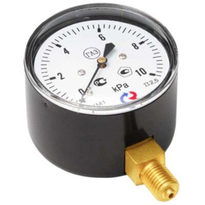 Манометр РОСМА КМ-11Р (0...60 кПа) Дкорп=63мм кл. 2,5 M12x1,5 для низких давлений газов радиальный 00000002232
