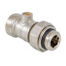 Кран радиаторный Valtec VT.345R 1/2" x 3/4" (евроконус) PN 10 для нижнего подключения прямой, в комплекте с адаптерами 1