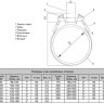Хомутовый отвод резьбовой DN 125х1" для трубы 125-150 мм 2