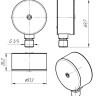 Манометр-индикатор VALTEC VT.TM50.DC.02 1/4'' (0…6 бар) Дкорп=50мм пружинный радиальный, нижнее подключение 2
