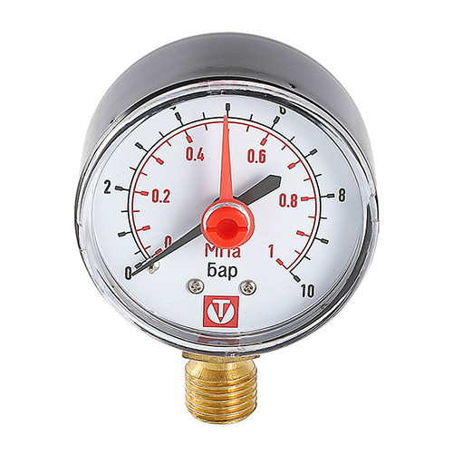 Манометр-индикатор VALTEC VT.TM50.DC.02 1/4'' (0…6 бар) Дкорп=50мм пружинный радиальный, нижнее подключение 3