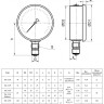 Манометр РОСМА ТМ-121Р.00 (0...6 МПа) Дкорп=40мм кл. 2,5 M10x1 коррозионностойкий виброустойчивый радиальный УТ-00051682 2
