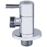 Клапан (вентиль) угловой для бытовых приборов латунный Aquasfera 1073 DN 15 PN 10 резьба - 1/2"х1/2", покрытие - хром, с отражателем, резьбовой НР-НР, маховик хромированный, 1073-01 2
