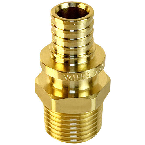 Соединитель надвижной VALFEX VF.401.AF НР 3/4" Ду 16 Ру 16 переход на наружную резьбу, латунный