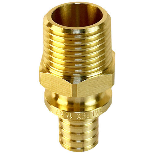 Соединитель надвижной VALFEX VF.401.AF НР 3/4" Ду 16 Ру 16 переход на наружную резьбу, латунный
