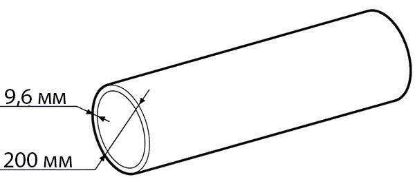 Труба ПНД техническая SDR21 d200х9,6 тип ОС
