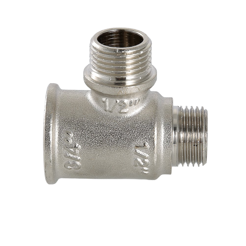 Латунный тройник VALTEC 3/4" х 1/2" х 1/2" переходной с двумя переходами на наружную резьбу VTr.133.RN.050404