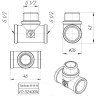 Латунный тройник VALTEC 1/2" с переходом на наружную резьбу VTr.132.N.0004 5