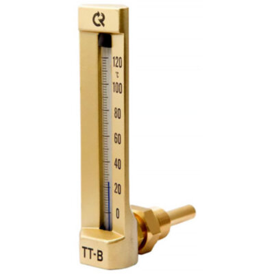 Термометр РОСМА ТТ-В-150/40 У11 Корп=150мм L=40мм 10 МПа G1/2" Траб = 0...+160°C жидкостный виброустойчивый угловой УТ-00053270