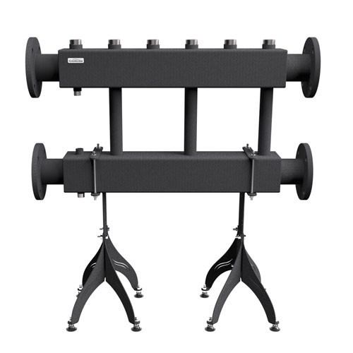 Коллектор распределительный GIDRUSS MK-600-3x32 3-х контурный НР 1 1/4" Ду 80 Ру 6 модульный