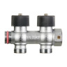 Коллектор распределительный REHAU 2 отвода ВР-НР 3/4" DN 20 PN 10 с регулирующими клапанами 2