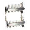 Коллекторная группа VALFEX VF.587.0607 7-ми контурный ВР-НР 1"x3/4" DN 25 PN 10 с дренажными кранами и регулирующими, балансировочными клапанами 1