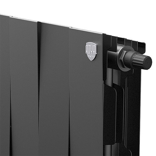 Радиатор биметаллический Royal Thermo PianoForte 200 VD (14 секций) Noir Sable