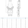 Задвижка межфланцевая FAF 6500P DN 400 PN 10 шиберная ножевая с пневмоприводом 2