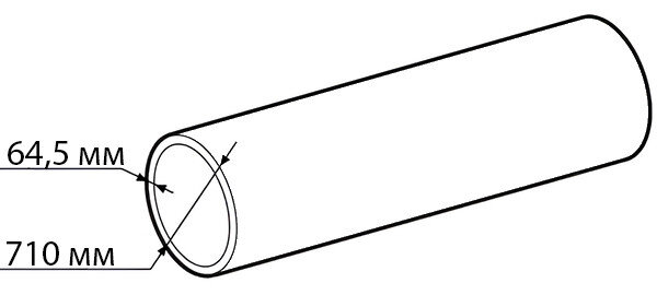 Труба ПНД Мультипайп 710 мм SDR 11 ПЭ100/ПЭ100RC ГОСТ 18599-2001 для воды