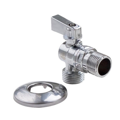 Кран шаровый VALFEX VF.392 НР 1/2" Ду 15 Ру 10 угловой хромированный латунный
