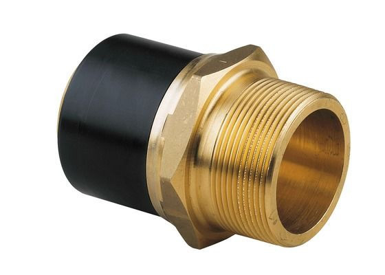 Переход ПЭ-латунь 110 х 4" НР SDR 11 с наружной резьбой спигот