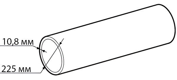 Труба ПНД техническая SDR21 d225х10,8 тип ОС