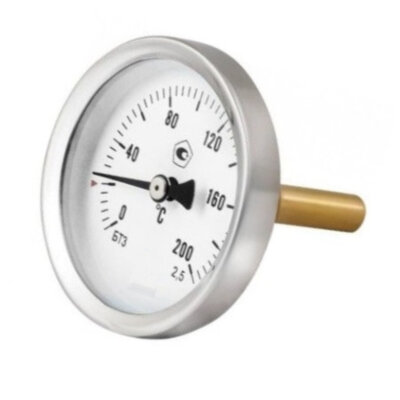 Термометр биметаллический осевой Дк100 L50мм G1/2" 200С ТБП-Т ЗАВОД ТЕПЛОТЕХНИЧЕСКИХ ПРИБОРОВ