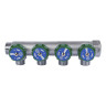 Коллектор распределительный STOUT SMB 6850 4 отвода ВР-НР 3/4"х1/2" DN 20 PN 16 с регулирующими клапанами 2