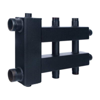 Коллектор распределительный ROMMER RDG-0018-024013 3-х контурный НР 1"x1 1/2" Ду 40 Ру 4 дублёр компакт с гидравлическим разделителем