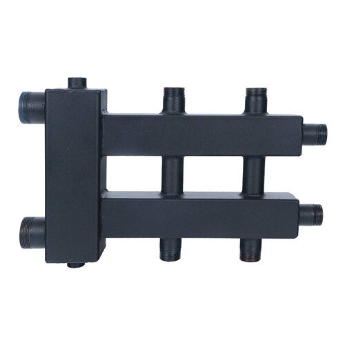 Коллектор распределительный ROMMER RDG-0018-024013 3-х контурный НР 1"x1 1/2" Ду 40 Ру 4 дублёр компакт с гидравлическим разделителем