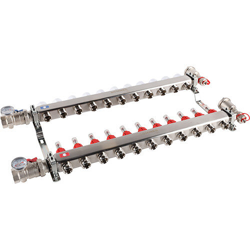 Коллектор ROMMER в сборе с расходомерами 11 выходов