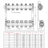 Коллекторная группа VALTEC VTc.582.EMNX.0607 7-ми контурный ВР-НР 1"x3/4" DN 25 PN 10 с регулирующими и балансировочными клапанами 4