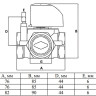 Клапан смесительно-разделительный VALTEC VT.MIX03.G.07 1 1/4" DN 32 PN 10 трехходовой 2