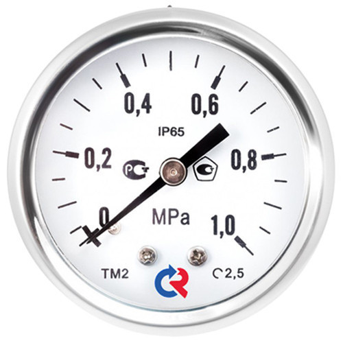 Манометр РОСМА ТМ-121Т.00 (0...6 МПа) Дкорп=40мм кл. 2,5 G1/8" коррозионностойкий виброустойчивый осевой 00000039274 1