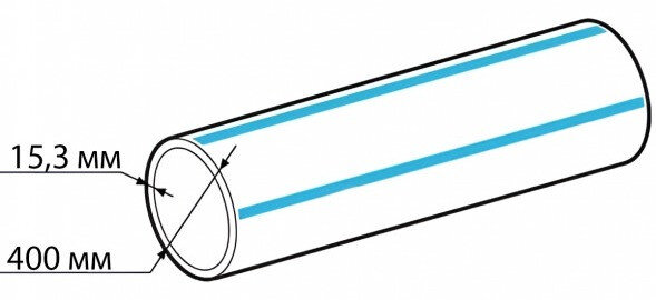 Труба ПНД 400х15,3 SDR 26 ПЭ 100 ГОСТ 18599-2001 питьевая