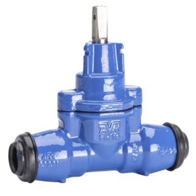 Задвижка AVK 03/30 DN 40 PN 16 ответвительная с фиксирующими муфтами для ПЭ труб фланцевая