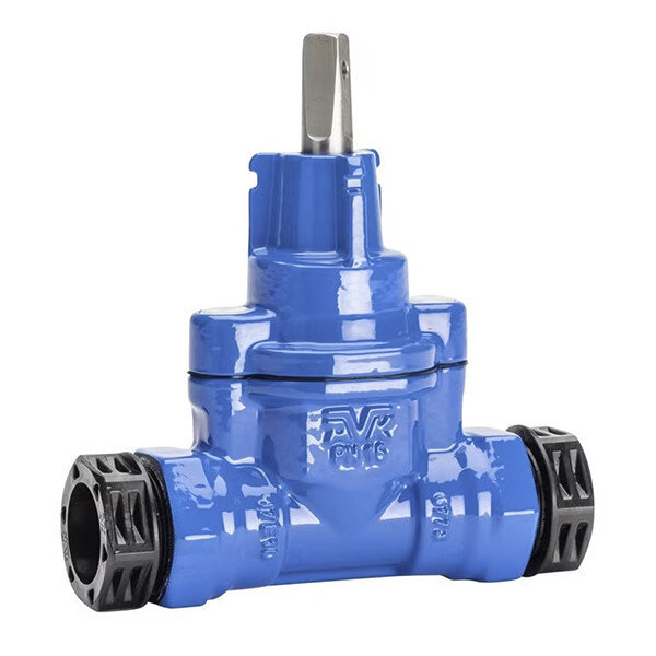 Задвижка AVK 03/90 DN 50/63 PN 16 ответвительная с обжимными муфтами PRK для ПЭ труб фланцевая