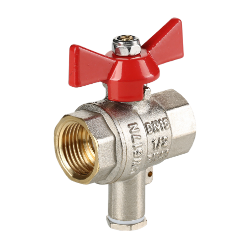 Кран шаровой VALTEC 1" Ду25 Ру25 для подключения датчика температуры VT.247.N.06