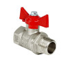 Кран шаровый VALFEX VF.218 ВР-НР 3/4" Ду 20 Ру 40 STANDART N/P никелированный латунный 1