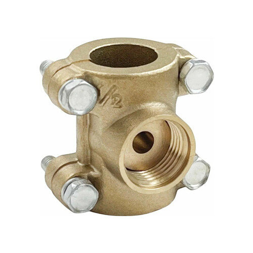 Тройник-обойма VALFEX VF.755 ВР 1/2"x1/2"x1/2" Ду 15 Ру 40 ремонтная латунный