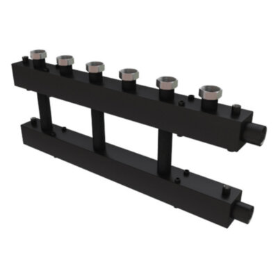 Коллектор распределительный Askon Дублер КК-40F/125/40/4D 4-х контурный ВР-НР 1 1/2" Ду 40 Ру 6 без теплоизоляции