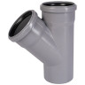 Тройник канализационный PP-H Ostendorf HT HTEA DN 110/110х45° цвет серый 1