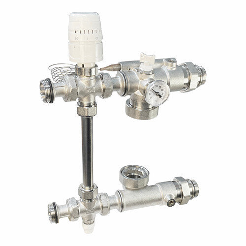 Узел насосно-смесительный VALFEX VF.152.0.130 ВР-НР 1"x1 1/2" DN 25 PN 10 с термоголовкой без насоса