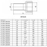 Вставка VALTEC VTi.907.I ВР 1/2" DN 18x15 PN 16 нержавеющая сталь 2