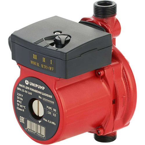 Насос циркуляционный Unipump UPA 15-90 160 с мокрым ротором H=7,5м Q=8,5л/мин арт. 44898 2