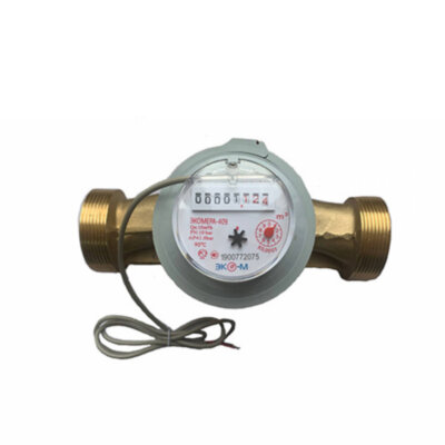 Счетчик воды ЭКОМЕРА Ду 40 одноструйный универсальный импульсный латунный