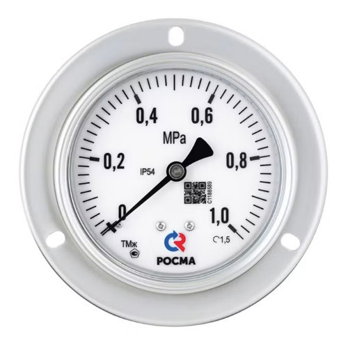 Манометр РОСМА ТМж-520ТЭКТ (0...1 MПa) Дкорп=100мм кл. 1,5 M20х1,5 железнодорожный без подсветки, эксцентрический УТ-00053863