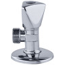 Клапан (вентиль) угловой для бытовых приборов латунный Aquasfera 1071 DN 15 PN 10 резьба - 1/2"х3/4", покрытие - хром, с отражателем, резьбовой НР-НР, маховик хромированный, 1071-02 2