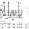 Подвеска ПП-2-400-L Ду 400 ОСТ 36-17-85 однорядная с прерывистым основанием и двумя тягами 2