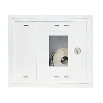 Шкаф пожарный ФАЭКС ШПК 315 ВОБ универсальный "У" встроенный открытый белый с замком