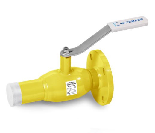 Кран шаровой газовый TEMPER 38966050 стандартнопроходной комбинированный DN 50 PN 40