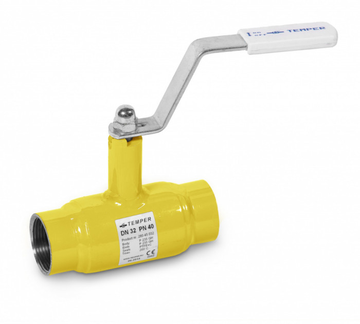 Кран шаровой газовый TEMPER 38066065 стандартнопроходной муфтовый DN 65 PN 25